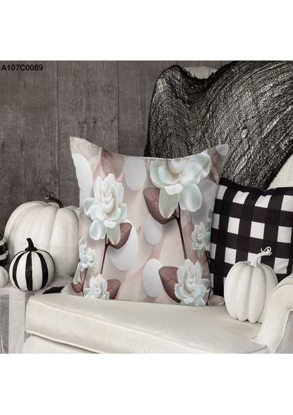 Kırlent Kılıf Çift Tarafı Baskılıdır Süet Kümaş