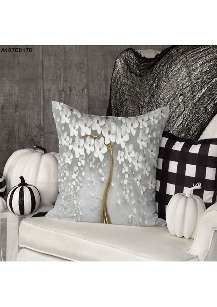 Kırlent Kılıf Çift Tarafı Baskılıdır Süet Kümaş