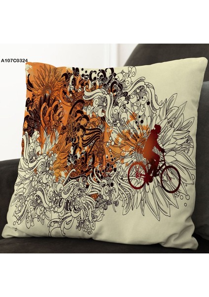 Kırlent Kılıf Çift Tarafı Baskılıdır Süet Kümaş