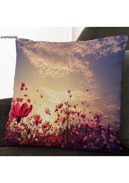 Kırlent Kılıf Çift Tarafı Baskılıdır Süet Kümaş