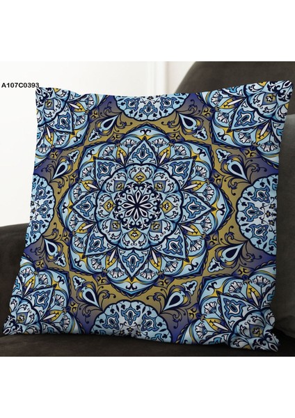 Kırlent Kılıf Çift Tarafı Baskılıdır Süet Kümaş