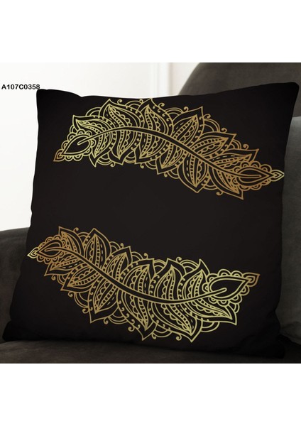 Kırlent Kılıf Çift Tarafı Baskılıdır Süet Kümaş