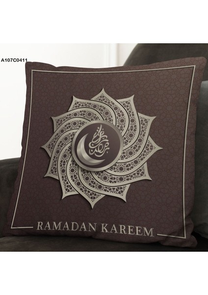 Kırlent Kılıf Çift Tarafı Baskılıdır Süet Kümaş