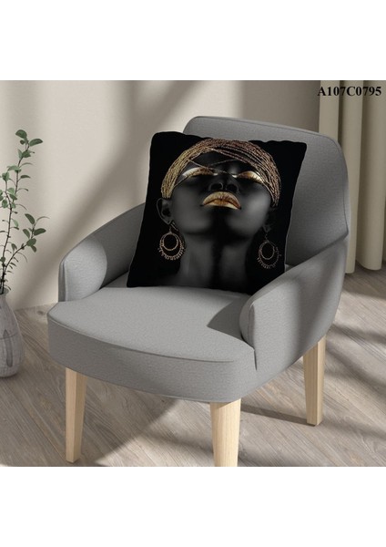 Kırlent Kılıf Çift Tarafı Baskılıdır Süet Kümaş