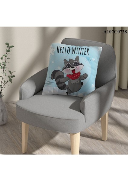 Kırlent Kılıf Çift Tarafı Baskılıdır Süet Kümaş