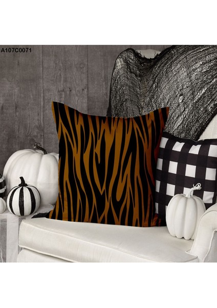 Kırlent Kılıf Çift Tarafı Baskılıdır Süet Kümaş