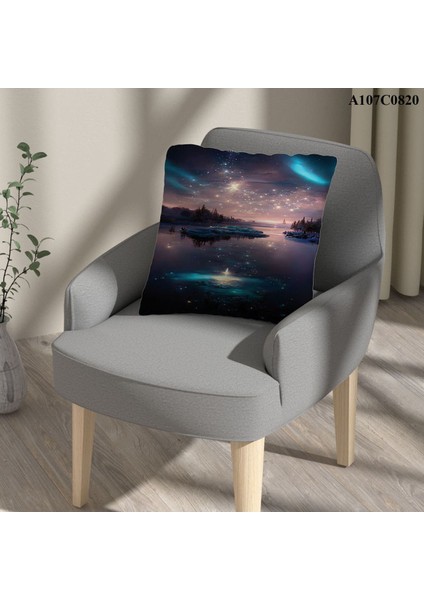 Kırlent Kılıf Çift Tarafı Baskılıdır Süet Kümaş