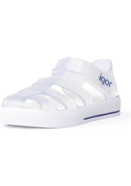 Star Kaymayı Önleyen Flex Foam Cırtlı Şeffaf Sandalet Unisex Çocuk SANDALET S10171 U