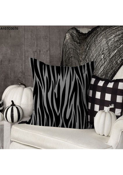 Kırlent Kılıf Çift Tarafı Baskılıdır Süet Kümaş