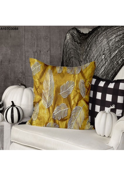 Kırlent Kılıf Çift Tarafı Baskılıdır Süet Kümaş