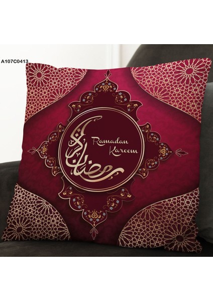 Kırlent Kılıf Çift Tarafı Baskılıdır Süet Kümaş