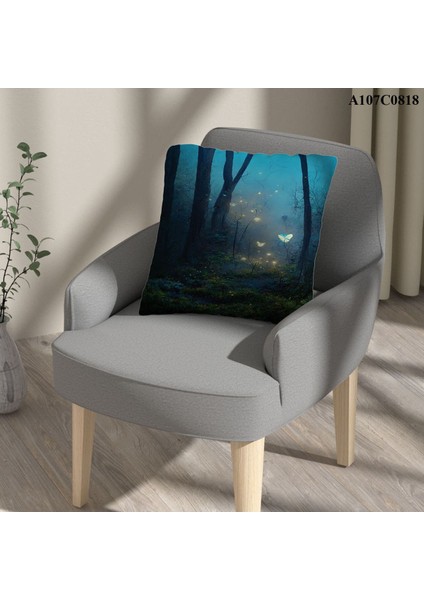 Kırlent Kılıf Çift Tarafı Baskılıdır Süet Kümaş