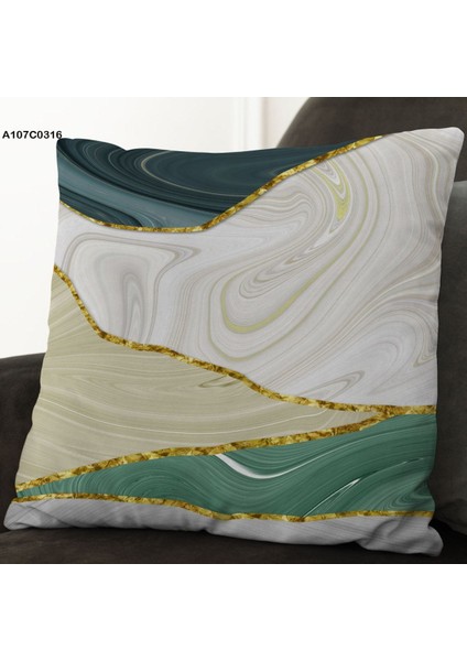 Kırlent Kılıf Çift Tarafı Baskılıdır Süet Kümaş