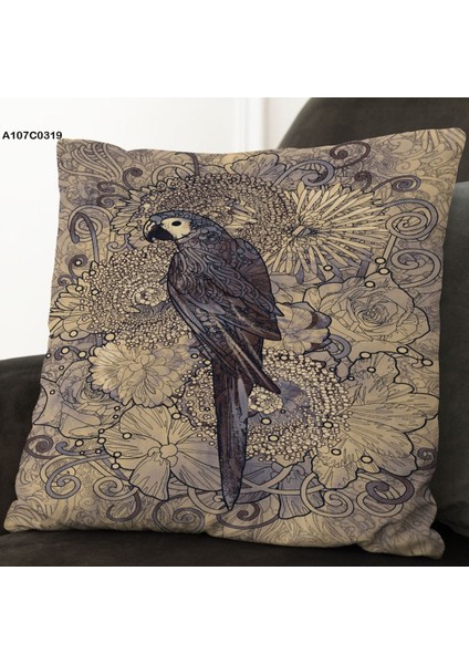 Kırlent Kılıf Çift Tarafı Baskılıdır Süet Kümaş