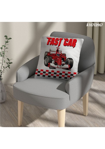 Kırlent Kılıf Çift Tarafı Baskılıdır Süet Kümaş