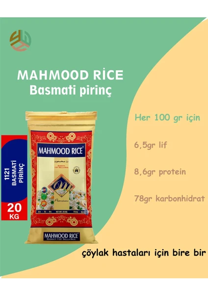 Mahmood Rice Basmati Pirinç 20 kg