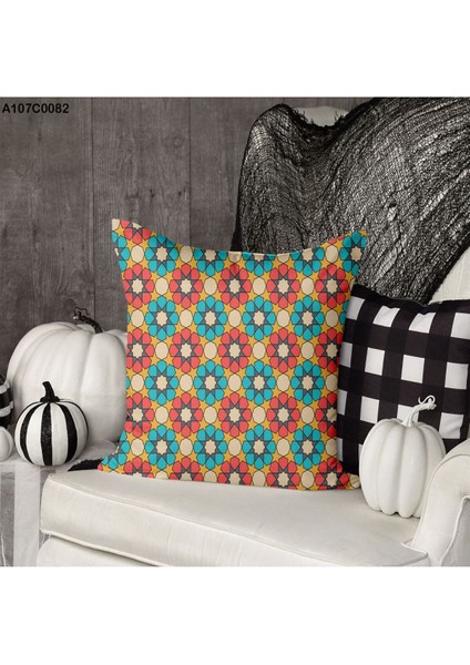 Kırlent Kılıf Çift Tarafı Baskılıdır Süet Kümaş