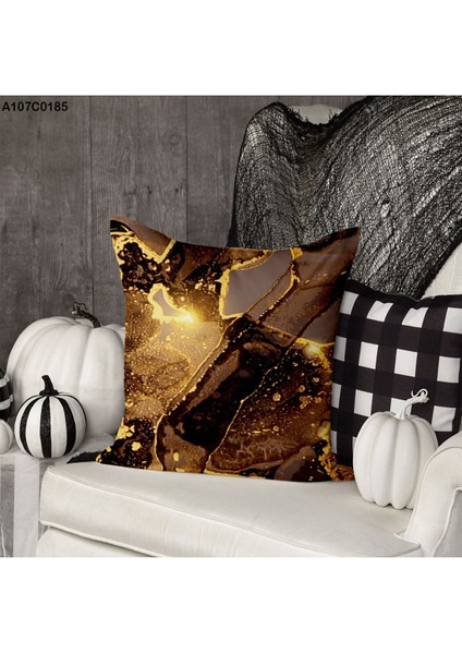 Kırlent Kılıf Çift Tarafı Baskılıdır Süet Kümaş