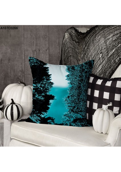 Kırlent Kılıf Çift Tarafı Baskılıdır Süet Kümaş