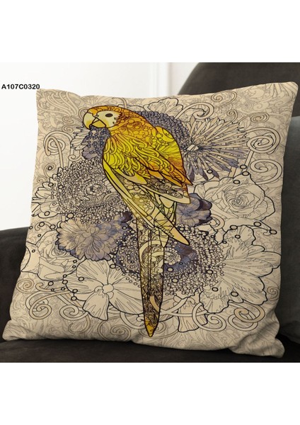 Kırlent Kılıf Çift Tarafı Baskılıdır Süet Kümaş