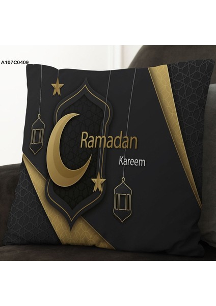 Kırlent Kılıf Çift Tarafı Baskılıdır Süet Kümaş