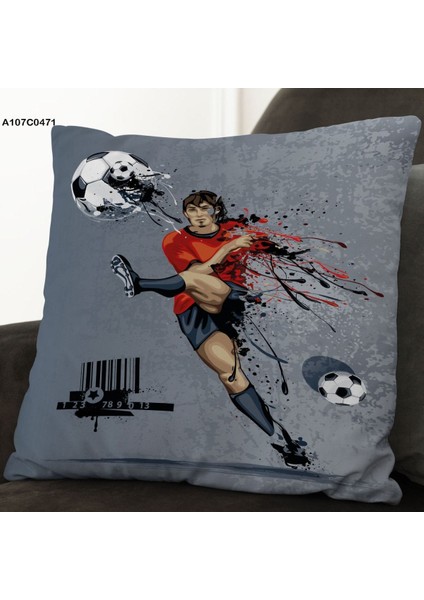 Kırlent Kılıf Çift Tarafı Baskılıdır Süet Kümaş