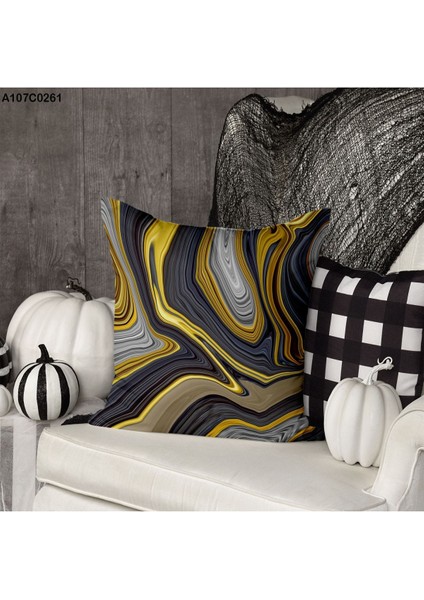 Kırlent Kılıf Çift Tarafı Baskılıdır Süet Kümaş