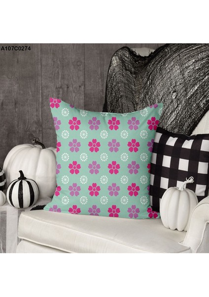 Kırlent Kılıf Çift Tarafı Baskılıdır Süet Kümaş