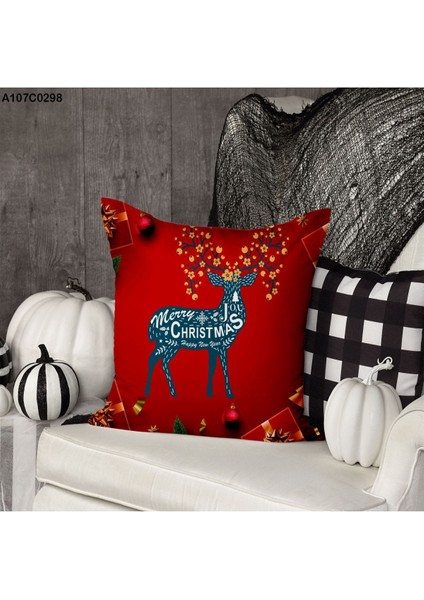 Kırlent Kılıf Çift Tarafı Baskılıdır Süet Kümaş