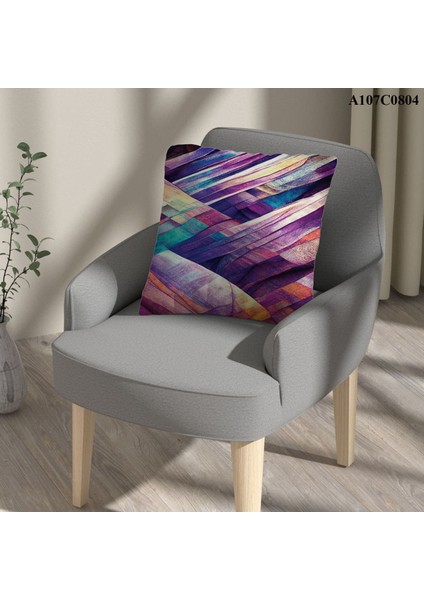 Kırlent Kılıf Çift Tarafı Baskılıdır Süet Kümaş