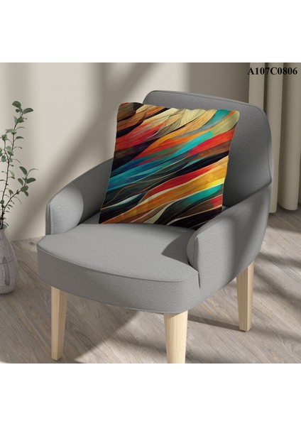 Kırlent Kılıf Çift Tarafı Baskılıdır Süet Kümaş