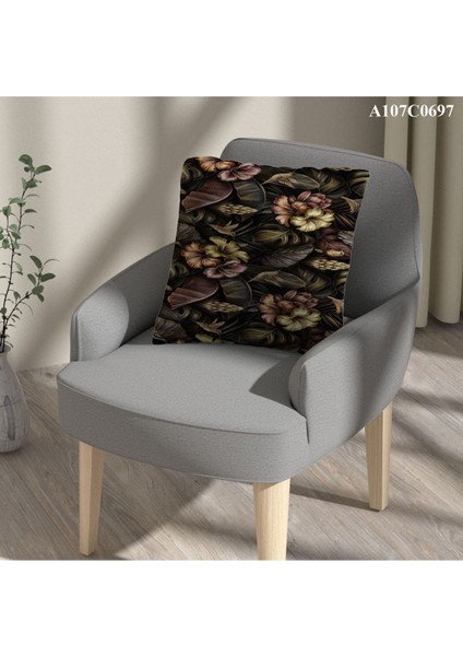 Kırlent Kılıf Çift Tarafı Baskılıdır Süet Kümaş