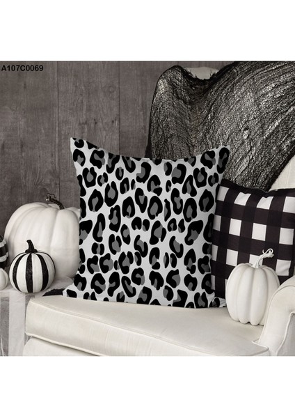 Kırlent Kılıf Çift Tarafı Baskılıdır Süet Kümaş