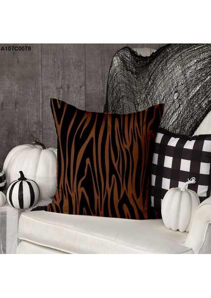 Kırlent Kılıf Çift Tarafı Baskılıdır Süet Kümaş