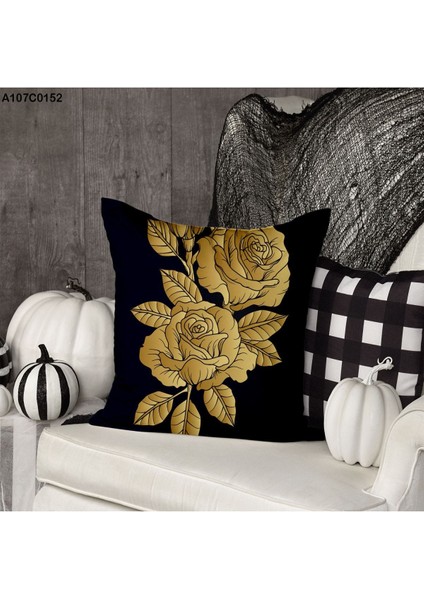 Kırlent Kılıf Çift Tarafı Baskılıdır Süet Kümaş