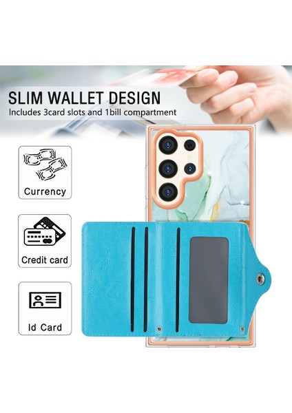 Samsung Galaxy S24 Ultra Kickstand Kart Yuvası Pu + Tpu Telefon Kapağı (Yurt Dışından) modelleri