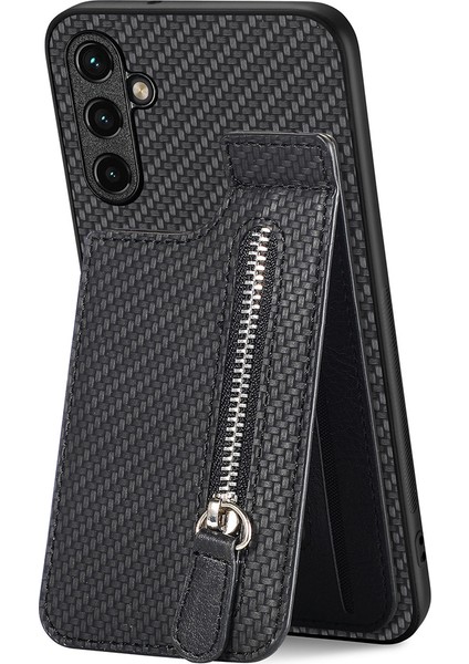 Samsung Galaxy A24 4g Darbeye Dayanıklı Karbon Fiber Koruyucu Kapak, Fermuarlı Cep (Yurt Dışından)