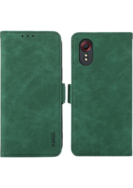 Samsung Galaxy Xcover 5 Yan Manyetik Tokalı Deri Telefon Kılıfı (Yurt Dışından)