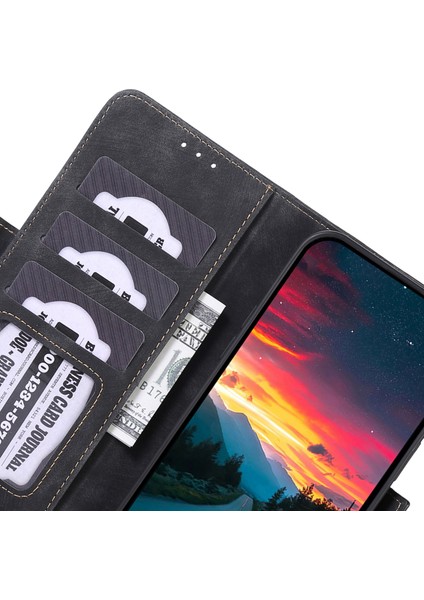 Samsung Galaxy A13 5g / A04S 4g Yan Manyetik Toka Deri Cüzdan Telefon Kılıfı (Yurt Dışından)