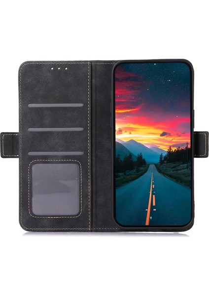 Samsung Galaxy A13 5g / A04S 4g Yan Manyetik Toka Deri Cüzdan Telefon Kılıfı (Yurt Dışından)