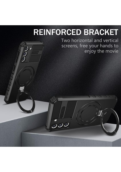 Samsung Galaxy S21+ 5g Darbeye Dayanıklı Kickstand Pc+Tpu Telefon Kılıfı Magsafe ile Uyumlu (Yurt Dışından) modelleri