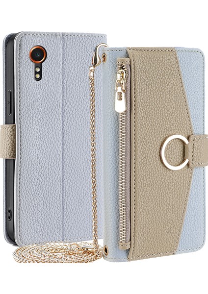 Samsung Galaxy Xcover7 Crossbody Fermuar Cüzdan Kapağı (Yurt Dışından)