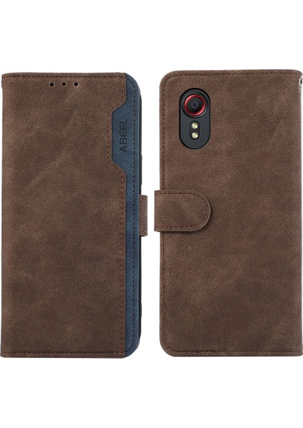 Samsung Galaxy Xcover 5 Deri Cüzdan Telefon Kılıfı (Yurt Dışından)