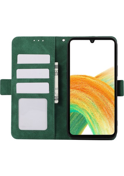 Samsung Galaxy A33 5g Pu Deri 3 Kart Yuvaları Stand Telefon Kapağı (Yurt Dışından) modelleri