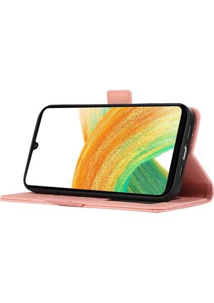 Samsung Galaxy A33 5g Pu Deri 3 Kart Yuvaları Stand Telefon Kapağı (Yurt Dışından)