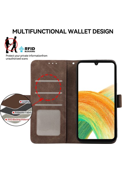 Samsung Galaxy A33 5g Pu Deri 3 Kart Yuvaları Stand Telefon Kapağı (Yurt Dışından) indirimleri