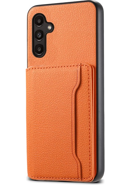 Samsung Galaxy A15 5g Slim-Fit Kılıf Kart Yuvaları Kickstand Tpu+Pc+Pu Telefon Kapağı (Yurt Dışından)