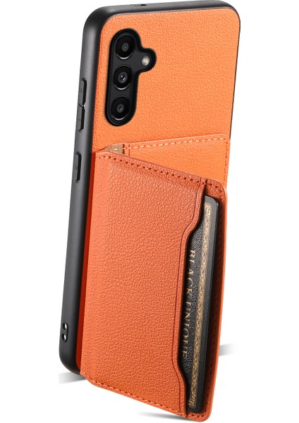 Samsung Galaxy A15 5g Slim-Fit Kılıf Kart Yuvaları Kickstand Tpu+Pc+Pu Telefon Kapağı (Yurt Dışından)