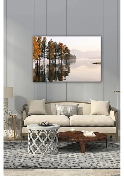 Dijital Baskılı Modern Doğa-Manzara Temalı Ağaç Ahşap Kanvas Tablo