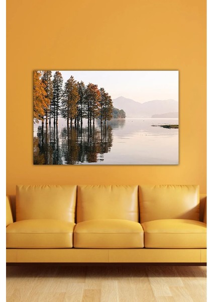 Dijital Baskılı Modern Doğa-Manzara Temalı Ağaç Ahşap Kanvas Tablo modelleri